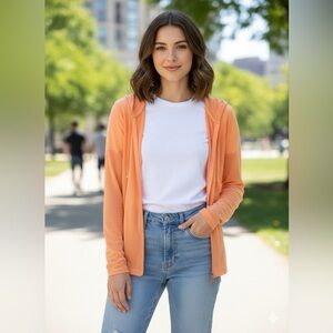 Forever 21 Peach Zip Up Hoodie US Size 6